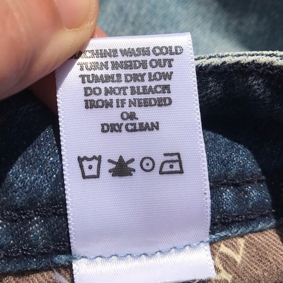 Y2K Jeans Low Rise Tie Dye Skinny Ankle Zip Blue - Picture 13 of 13